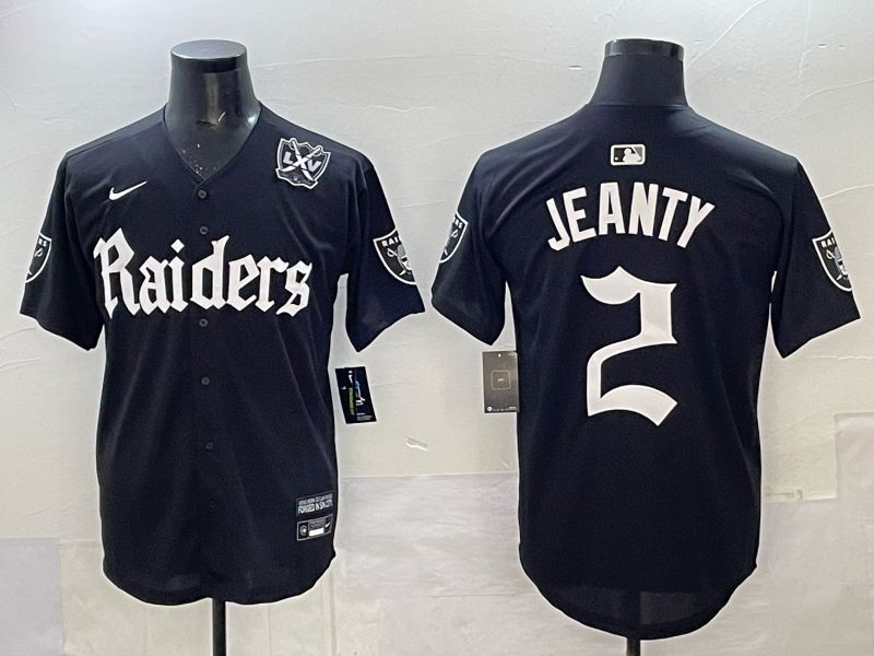Men 2025 Oakland Raiders 2 Jeanty Black 6th generation Joint Name Nike Limited NFL Jersey style 011